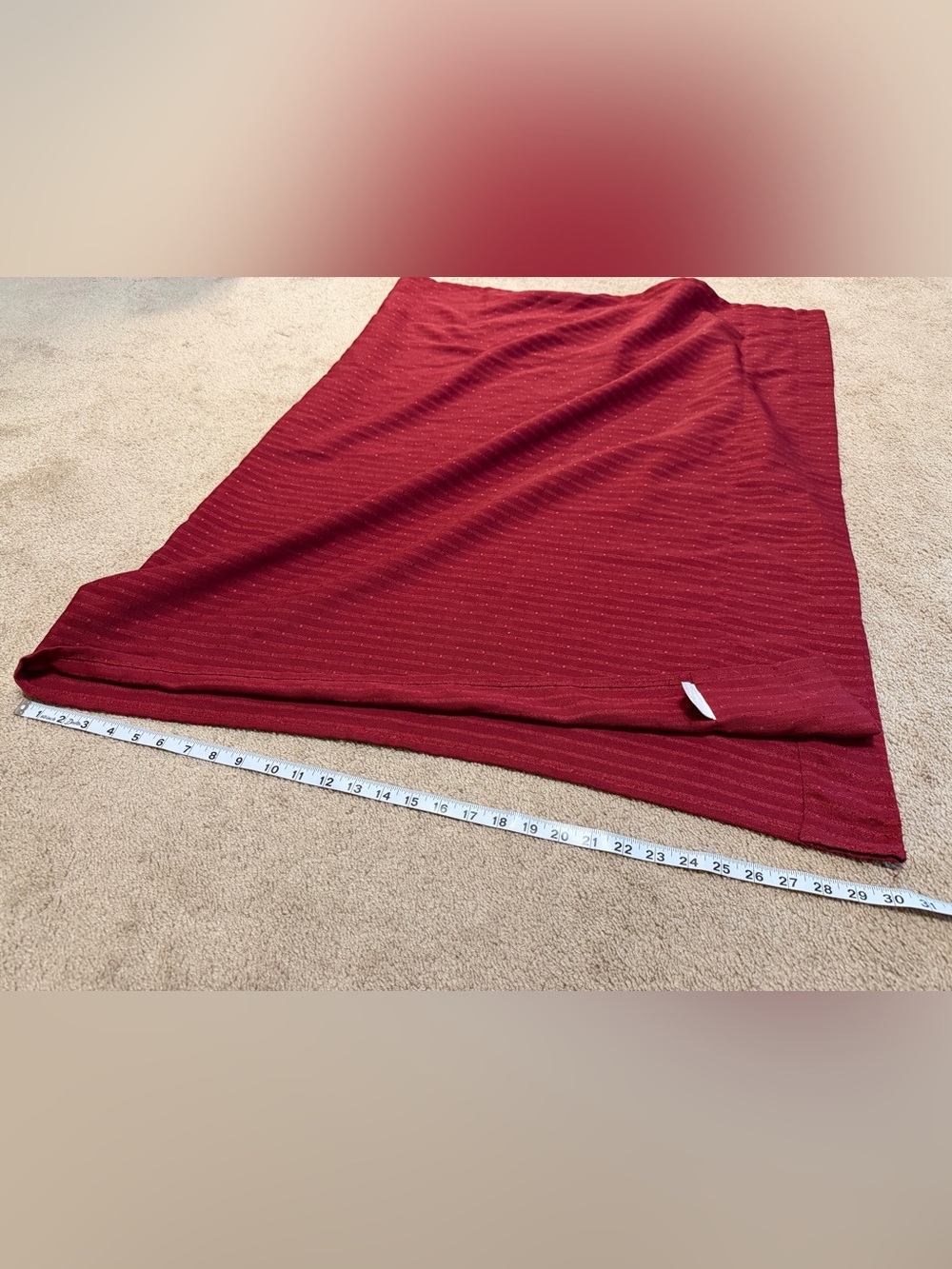 Red Textured Curtain Panel - Classic Window Drapery